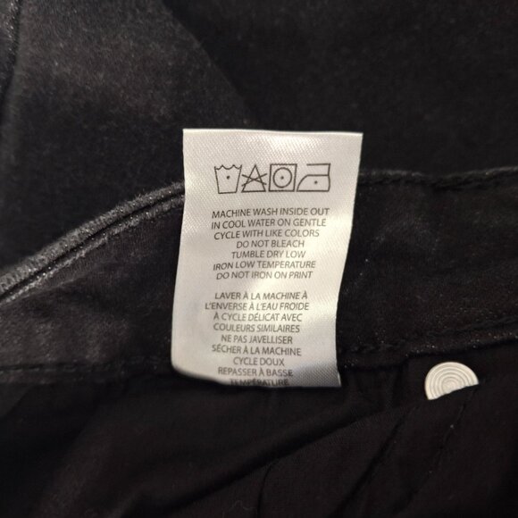 Jeaniologie Womens Bootcut Mid Rise Jeans Size 12 Black Wash Vintage - Picture 15 of 15